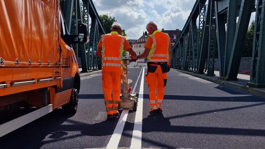 Die Sanierungsarbeiten an der Alten Geestebrücke sind abgeschlossen. 